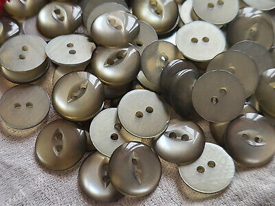 Lot 30 boutons vintage gris lumineux petits diamètre: 1,4 cm ref 2201