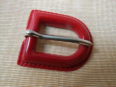 Boucle de ceinture vintage rouge vintage petite 2,5 sur 3 cm ME53