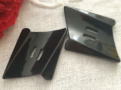Duo boutons anciens noir forme originale Italie collection G6N