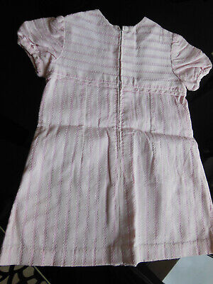 Robe ancienne grande poupée enfant rose dentelle vintage à nettoyer B1