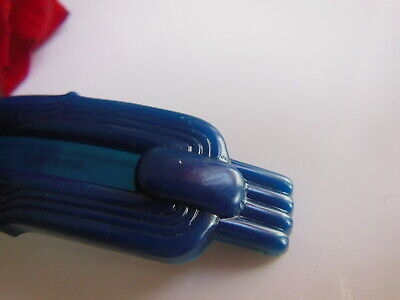 Ancienne barrette à cheveux vintage hairclip bleue travaillée