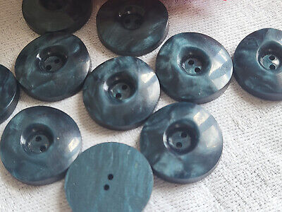 Lot 10  boutons vintage bleu  moucheté diamètre 1,8 cm ref 888