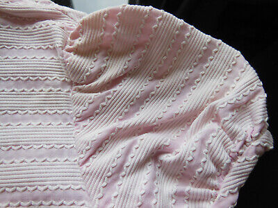 Robe ancienne grande poupée enfant rose dentelle vintage à nettoyer B1