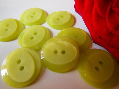 Lot 7 boutons vintage vert contraste mat lumineux  2,2 cm ref 2021