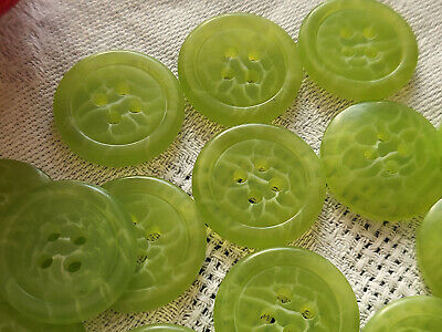 Lot 16 boutons vintage vert effet craquelé diamètre 1,7  cm  ref 1005