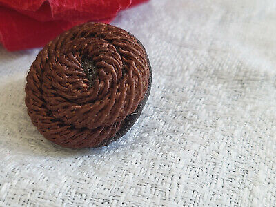 Collection bouton vintage passementerie resine marron pied 2,1 cm D15G
