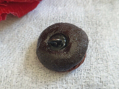 Collection bouton vintage passementerie resine marron pied 2,1 cm D15G