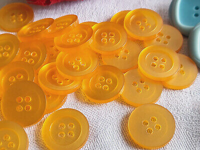 Lot  27 boutons vintage orange lumineux diamètre: 1,8 cm ref 909