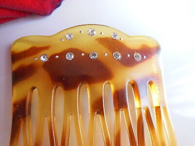 Ancien peigne vintage haut chignon hair combs jamais utilisé strass