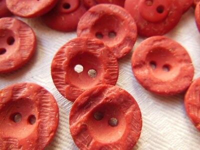 Lot 12 boutons rouge 2 trous couture mercerie diamètre: 1,8 cm ref 515