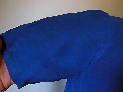 Ancienne robe bleu bouton nacre  sympa patron reconstitution taille 40? 42?  B2