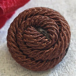 Collection bouton vintage passementerie resine marron pied 2,1 cm D15G