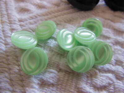 Lot 8 mignons boutons vert eau lumineux  pied diamètre 1,2 cm petit ref 206