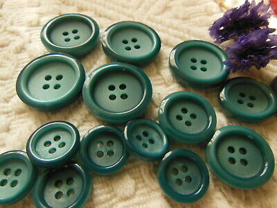 Panaché lot 14 boutons vintage bleu diamètre 1,3 et 1,7 et 2,1cm ref  1327