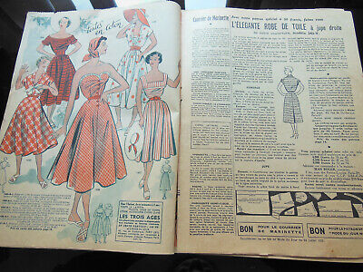 Mode du jour 1952 n°343 robes diner au restaurant robe toile patron