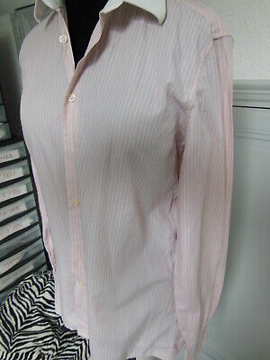 Pur vintage jolie chemise ancienne rayé rose  ideal avec jean  38? B7