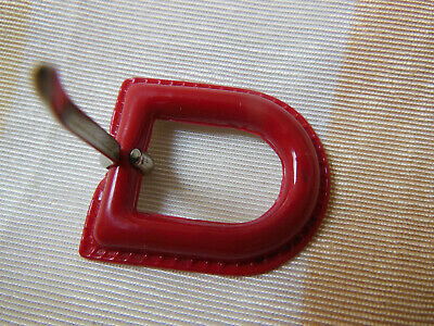 Boucle de ceinture vintage rouge vintage petite 2,5 sur 3 cm ME53