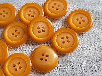 Lot 12 boutons orange 4 trous couture mercerie diamètre: 1,7 cm ref 4998