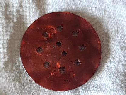 Gros bouton ancien point ajouré diamètre 3,8 cm D18K