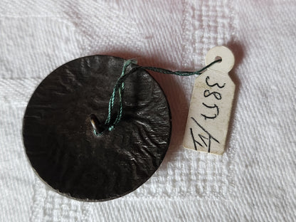 Gros bouton vintage en métal ombragé à pied joli 3 cm D4R