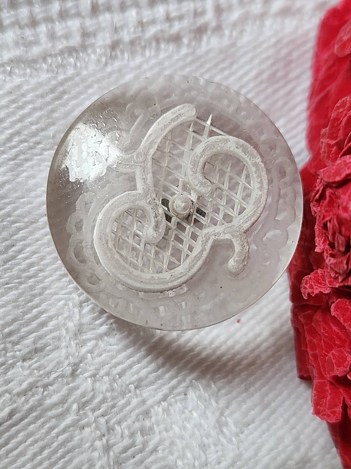 Collection bouton lucite pied ciselé 2,2 cm D18D