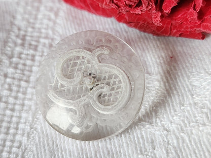 Collection bouton lucite pied ciselé 2,2 cm D18D