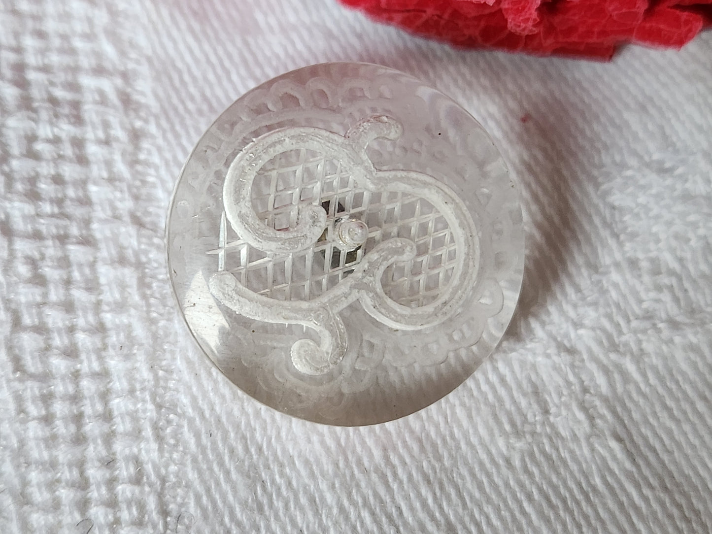Collection bouton lucite pied ciselé 2,2 cm D18D