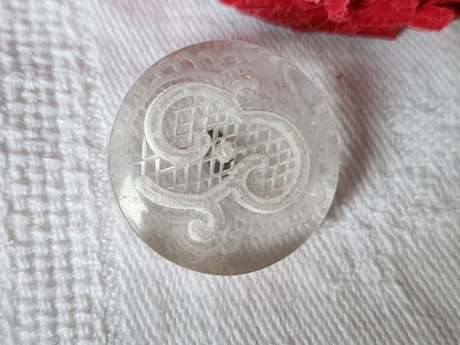 Collection bouton lucite pied ciselé 2,2 cm D18D