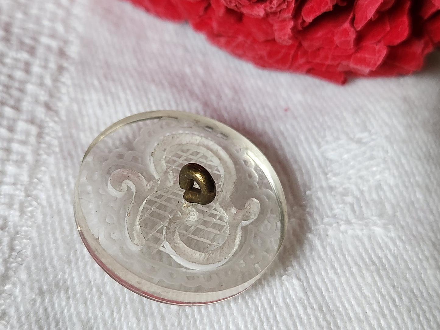Collection bouton lucite pied ciselé 2,2 cm D18D