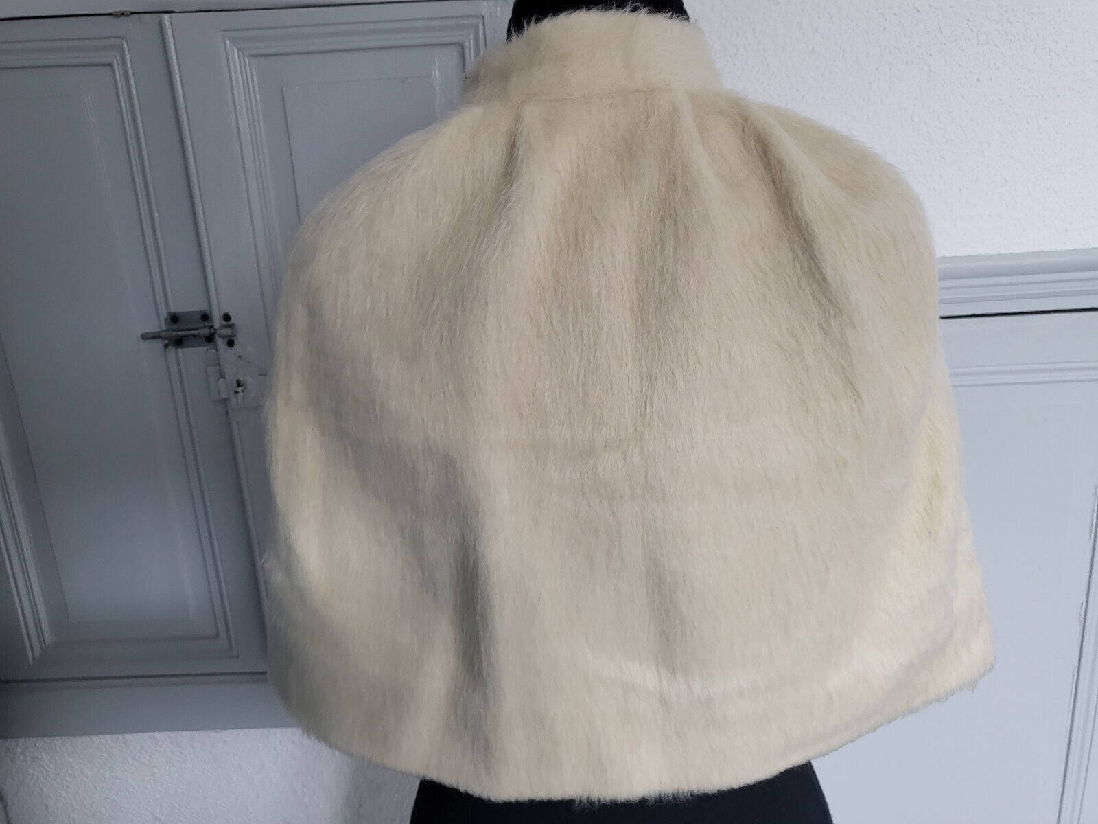 Etole ancienne vintage cape dessus d'épaule petite taille femme 34 crème B5