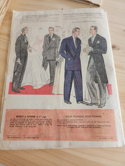 Le petit echo de la mode 1954 n°7  jeune mariée robe de paris