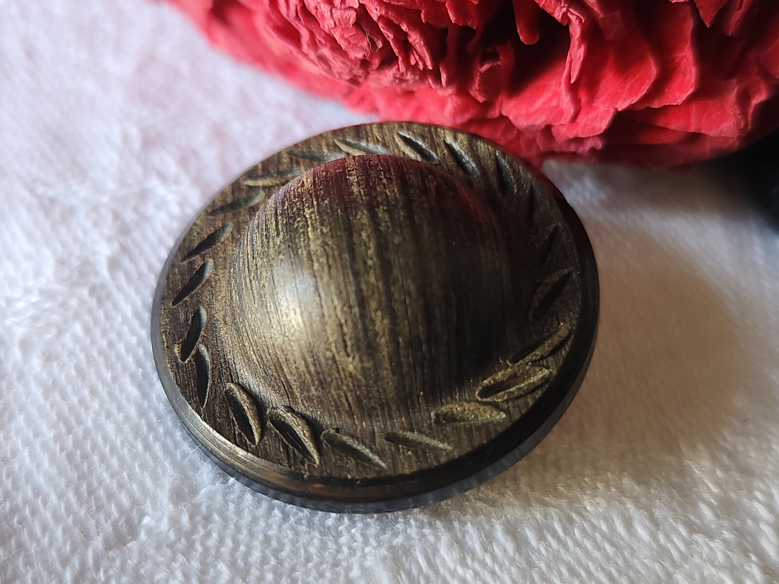 collection bouton vintage imitation bois 2,6 cm G7G