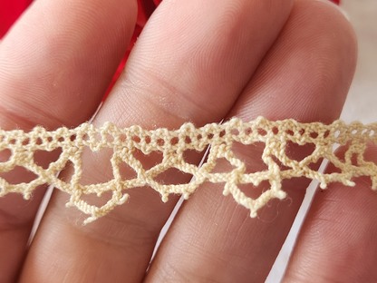 Dentelle ancienne écrue bi grande longueur 4 mètres 20 sur 1,6  cm T2-10