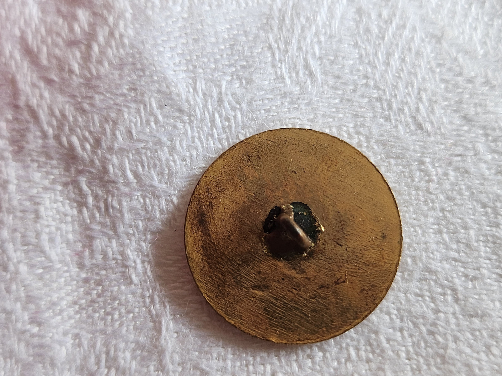 Bouton ancien en métal doré motif rose fleur collection 2 cm ref 5141