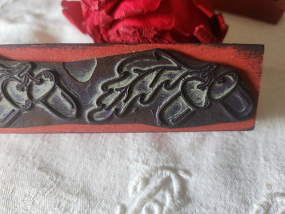Tampon ancien frise idéale broderie frise gland 13  cm  n°52-2