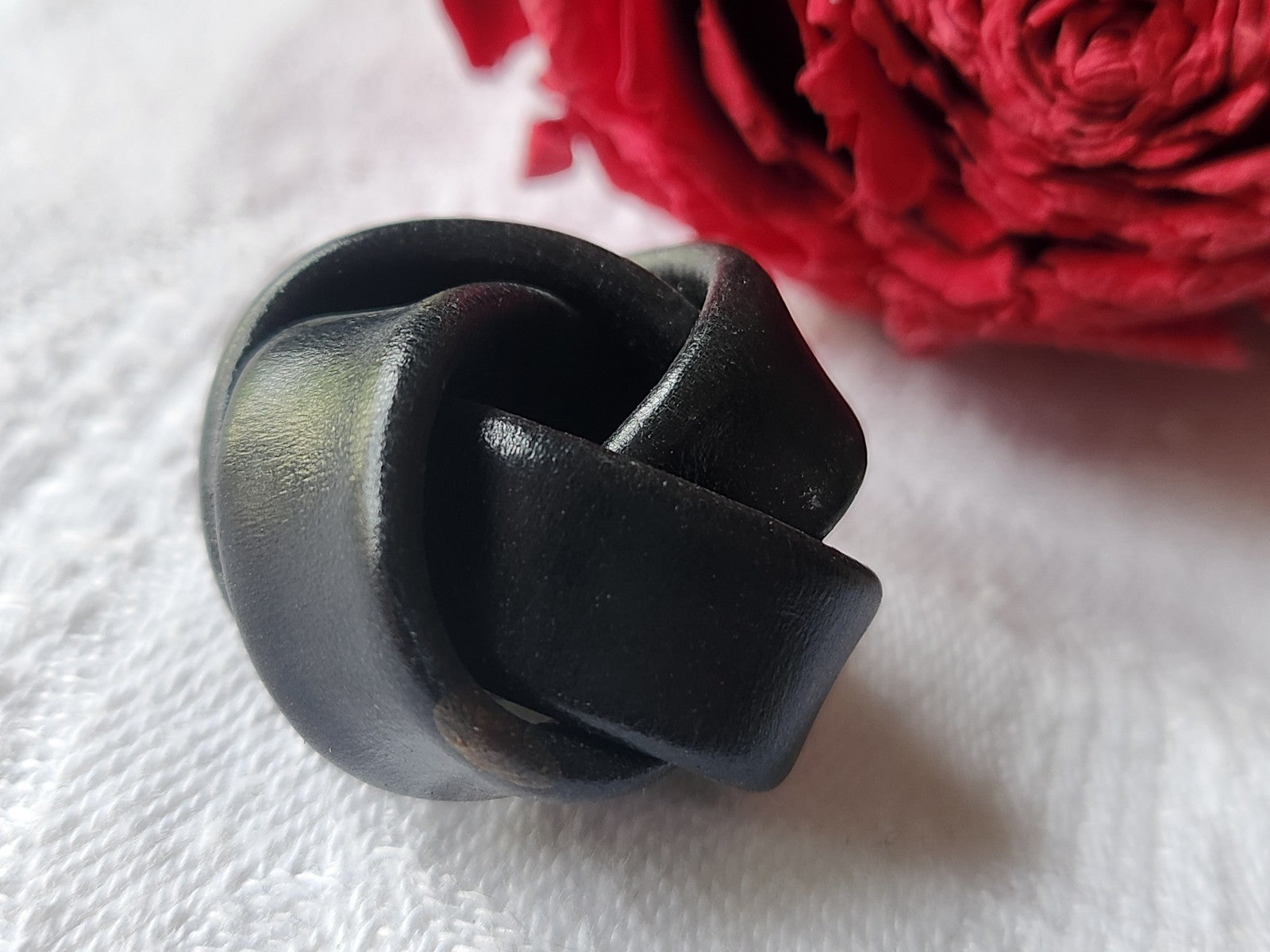 collection bouton ancien en cuir original 2,7 cm gros G13P
