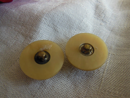 Collection duo boutons dessus en nacre pied  métal diamètre 1,8 cm D14M