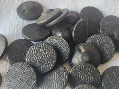 lot 12 boutons anciens en bois 1,8 cm damassé pied ref 3766