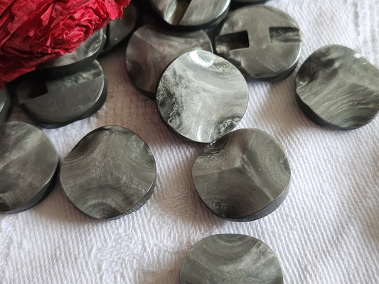 Lot 9 boutons vintage gris camaieu pied 1,8 cm ref 1561