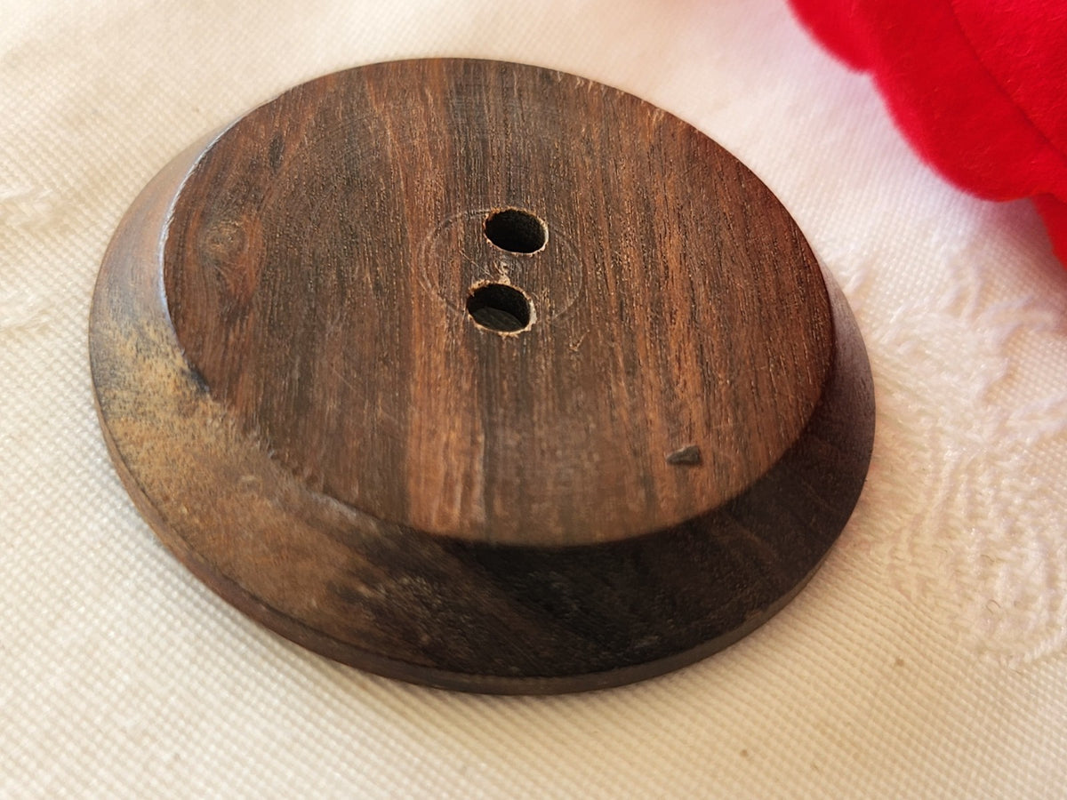 Enorme bouton ancien en bois XXL 4,4 cm 44 mm ref 319
