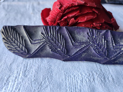 Tampon ancien sans support frise broderie collection blé épi  n°29
