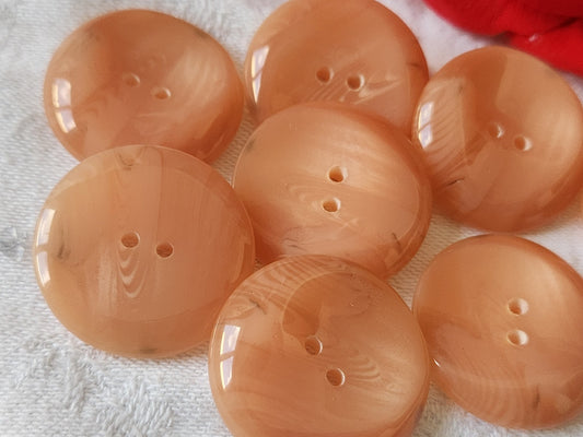 Lot 8 gros  boutons vintage rose pointe de gris  2,8 cm ref 5021