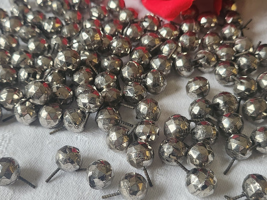 Lot 120 boules en verre avec vis anciens restauration miroir clous création TA