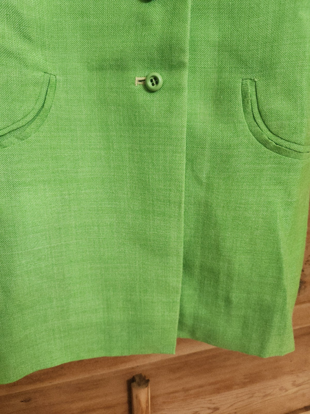 Ancienne veste vintage manteau enfant vert jamais porté comme neuve ref portant