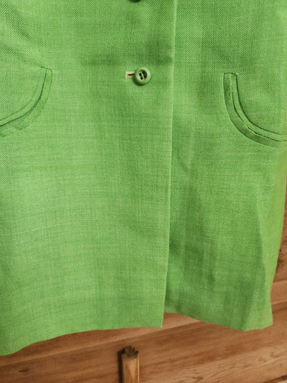 Ancienne veste vintage manteau enfant vert jamais porté comme neuve ref portant