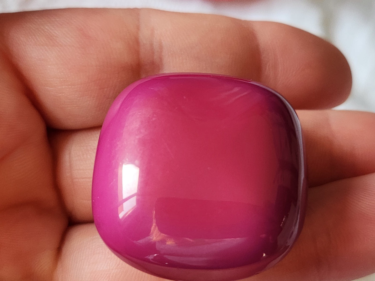 Enorme bouton vintage 3,3 cm imposant rose fushia lourd ref 3870 **