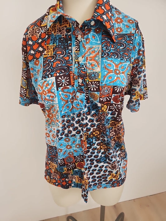 Pur vintage chemise Homme? manche courte  Elastelle taille 44  ref portant