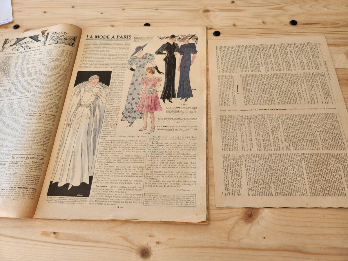 La mode française journal 28 avril 1935 n°17 édition mariages d'été