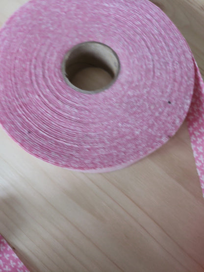 Rouleau biais vintage coton rose shabby largeur de 4 cm  B4