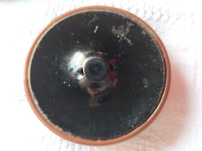 Enorme bouton ancien en celluloid mordoré 5,3 cm ou 53 mm ref 1275